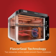 Ninja 10-in-1 Double Oven with FlexDoor, Rapid Top Oven, Convection and Air Fry Bottom Oven, Bake, Roast, Toast, Air Fry, Pizza and More, DCT400 Stainless Steel