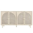 thumbnail image 5 of Topcobe Rattan Cabinet, Modern Sideboard, Buffet Storage Cabinet, Accent Cabinet with 4 Doors for Living Room Kitchen Hallway, Natural, 5 of 11