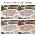 thumbnail image 7 of ODIKA 9'x12' Washable Area Rug Non-Shedding, Easy Care Boho Farmhouse Distressed Motifs Scrollwork Border Ornate Vintage Flowing for Master Suite, California King, Under Bed, 7 of 7
