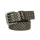 thumbnail image 4 of Cinturón hueco de 3 filas Minnieouse estilo Hip Hop para hombres y mujeres cuero Negro 125cm, 4 of 6
