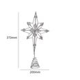 thumbnail image 2 of Christmas decoration accessories octagonal star Christmas tree tree top star hollow decoration multi-angle star B silver, 2 of 5