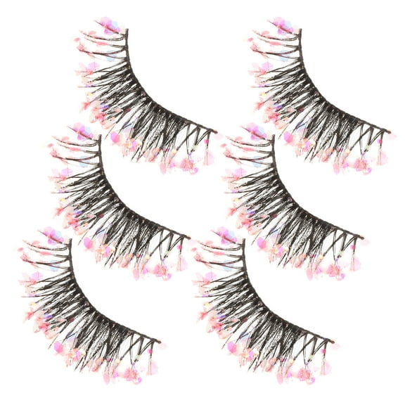 UNOMOR 3 Pairs Wispy Eyelash Extensions Multi Curled Lashes for Wedding