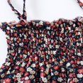thumbnail image 4 of Bébé bébé Filles Glisser Robe Bretelles Sans Manches Floral Élastique Robe Soleil Été, 4 of 6