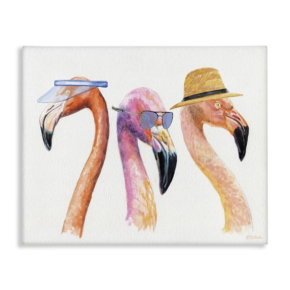 Stupell Industries Bohemian Summer Flamingo Fashion Canvas Art, 20 x 16, by Jennifer Redstreake