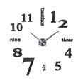 thumbnail image 1 of Reloj Minimalista HappyWare de Números Pared Gigante 3D DIY Color Negro con Plata, 1 of 5