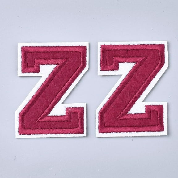 10Pc Letter.Z Embroidered Patches Computerized Embroidery Cloth Iron On Patches Costume Accessories Appliques for Clothes Backpacks Hats Decorative DIY Crafts Valentine's Day Elegant Gifts