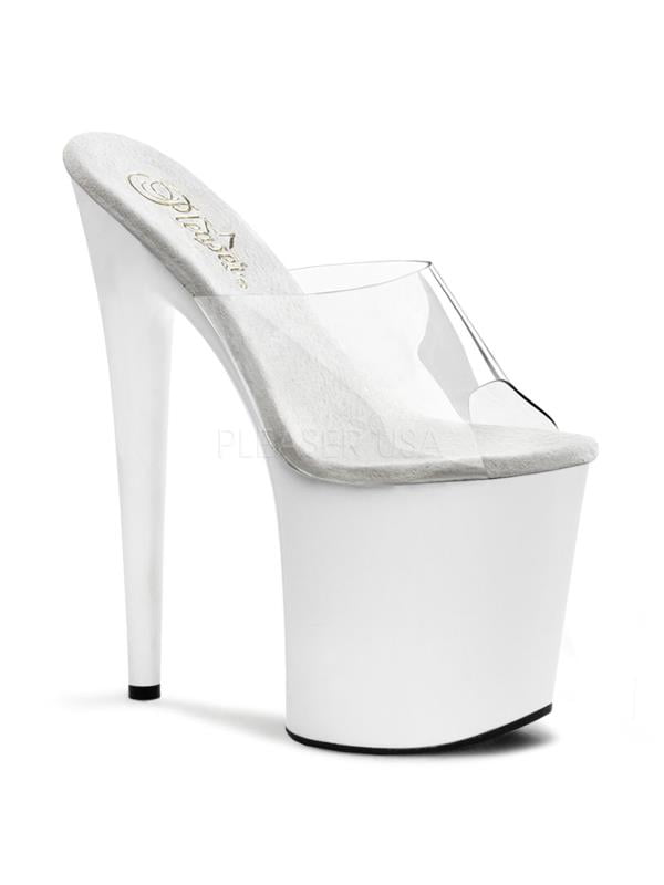 FLAM801/C/W Pleaser Platforms (Exotic Dancing) 8" Heel Shoes CLEAR Size: 11 FLAM801/C/W Pleaser Platforms (Exotic Dancing) 8" Heel Shoes CLEAR Size: 11