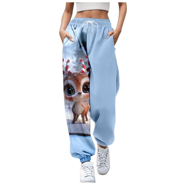 WEAIXIMIUNG Pantalons pour Femmes avec Poches Pantalons de Pâques pour Femmes