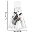 thumbnail image 3 of Boccsty Cow Daisy Flower in Its Mouth Farm Animal Portrait Hanging Kitchen Towels 2 Pieces Dish Cloth Tie Towels Hand Towel Tea Bar Towels for Bathroom Farmhouse Home, 3 of 3