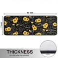 thumbnail image 5 of Kitchen Rugs Sets Of 2,Black Sunflower Word Pattern Anti Fatigue Kitchen Mat Rugs Non Slip Washable,Decorative Kitchen Floor Mats for Kitchen,Sink,Laundry,17"x47"+17"x47", 5 of 5