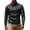 Black, variant on Men's Faux Leather Moto Jacket Full Zip Long Sleeve Stand Collar with Multi Pockets Casual Streetwear Outerwear for Fall Winter