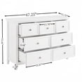 thumbnail image 3 of DEALTOPS Stylish Wooden 7-drawer Dresser, Spacious and Versatile Chest of Drawers, White, 3 of 8