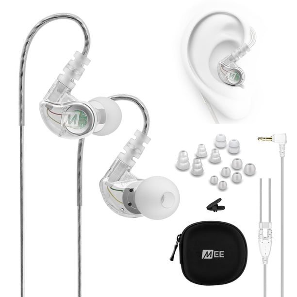 Auriculares con cable MEE audio M6 Sport resistentes al sudor con cable de memoria