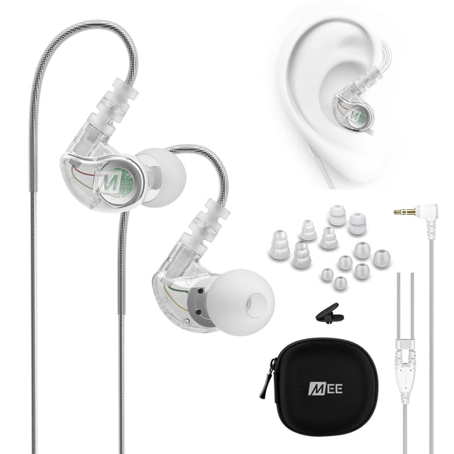 Auriculares con cable MEE audio M6 Sport resistentes al sudor con cable de memoria