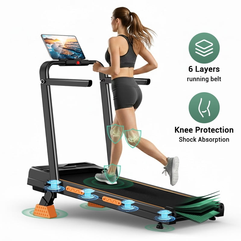 LEZEE 14% Incline Walking Pad, 2.5HP Motor, 6.3MPH, LED Display, 300 lbs Capacity, Compact Treadmill for Home