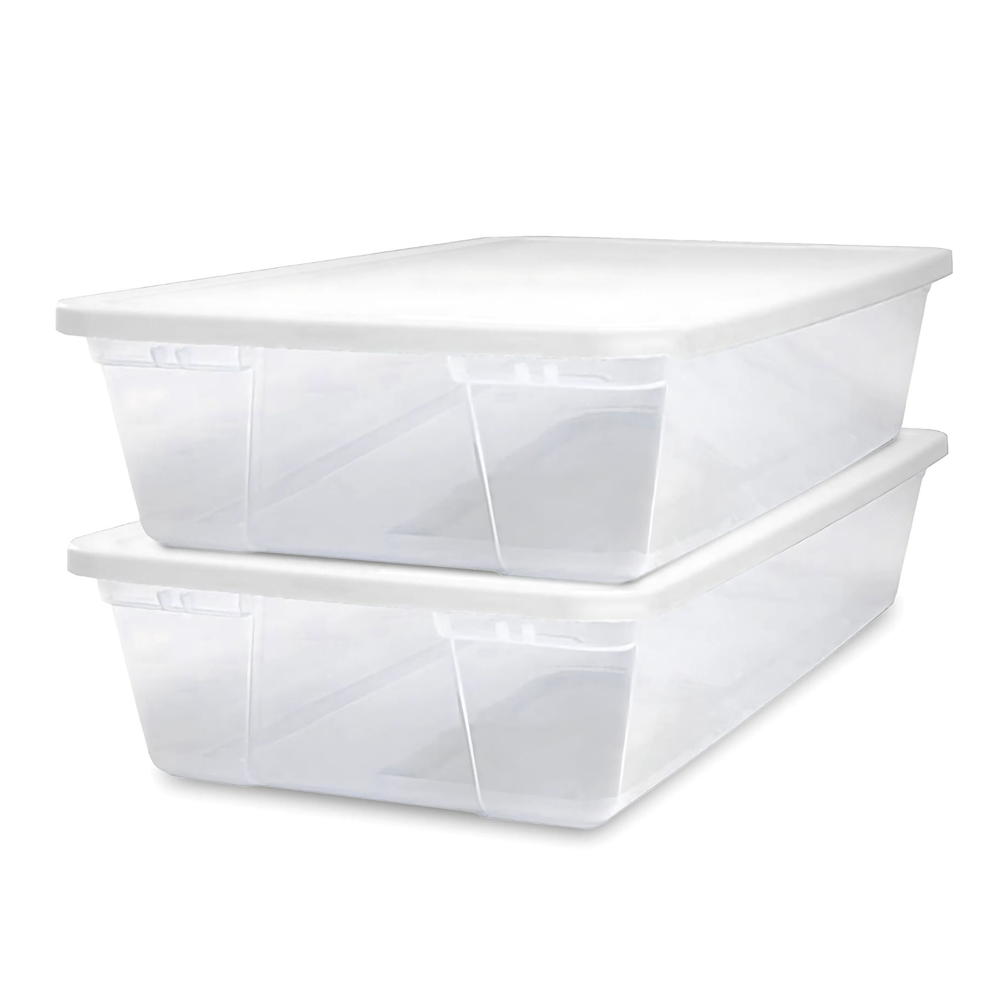 Open Box Homz Snaplock 41 Qt Stackable Plastic Container w/Latching Lid (2pk)