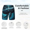 thumbnail image 5 of Lsque Mens Swim Trunks Vintage Blue Pattern Whale Pattern - Bathing Suit Compression Liner - Beach Swim Shorts Swimwear - (S-3XL) - Stretch Quick Dry -3X-Large, 5 of 9