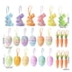 thumbnail image 4 of Xihbxyly Set de Decoración de Pascua, Huevos de Espuma de Colores, Divertidos Colgantes de Zanahoria, Vibrantes Adornos de Conejito, Decoración para El Hogar, La Sala de Estar y La Cocina, Espíritu F, 4 of 7