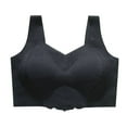thumbnail image 4 of LYEAA Women Bras Wireless Push up Pullover Daily Bras Wirefree Wide Strap Lift Soft Bralette No Wire Breathable Comfortable Sleeping Bras Black L, 4 of 5