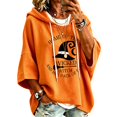 thumbnail image 4 of Halloween Hoodies for Women Drawstring 3/4 Sleeve Trendy Print Hoodie Fall Clothes Crewneck Sweatshirts Loose Fit Trendy Tops Winter Clothing Daily Travel Outfits, 4 of 5