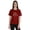 Maroon, variant on Inkmeso Scoop Neck Top "Tea Shirt" Letter Printed Tea Lover Tshirt For Women Jersey Tee