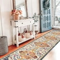 thumbnail image 3 of Findosom 2'x10' Vintage Runner Rug 0.4" Distressed Hallway Rug Non Slip Laundry Runner Rug Decor Rug Washable Runner Rug Kitchen Floor Mat Entryway Rug Runner for Laundry Kitchen Dark, Orange, 3 of 9