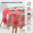 thumbnail image 6 of ZICANCN Round Table Cloths 60 Inch, Pink Lovely Heart Table Cover Waterproof Washable Outdoor Picnic Tablecloth, 6 of 8