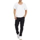 thumbnail image 2 of INSPIRAR CHIC Sudaderas de manga corta con capucha para hombres del Día del Padre, chaquetas con cremallera de color sólido con capucha M Blanca, 2 of 7