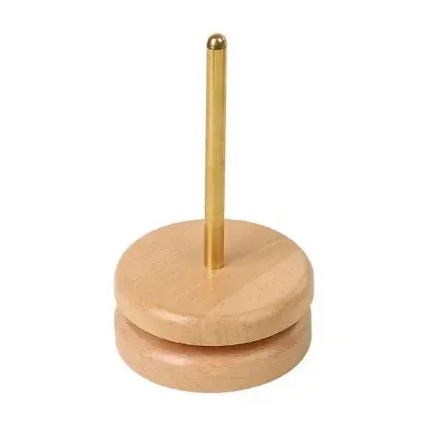 Soporte de madera para hilo, herramientas para tejer y hacer ganchillo para principiantes, soporte para carrete de hilo de coser, soporte para bobinadora de bolas de lana