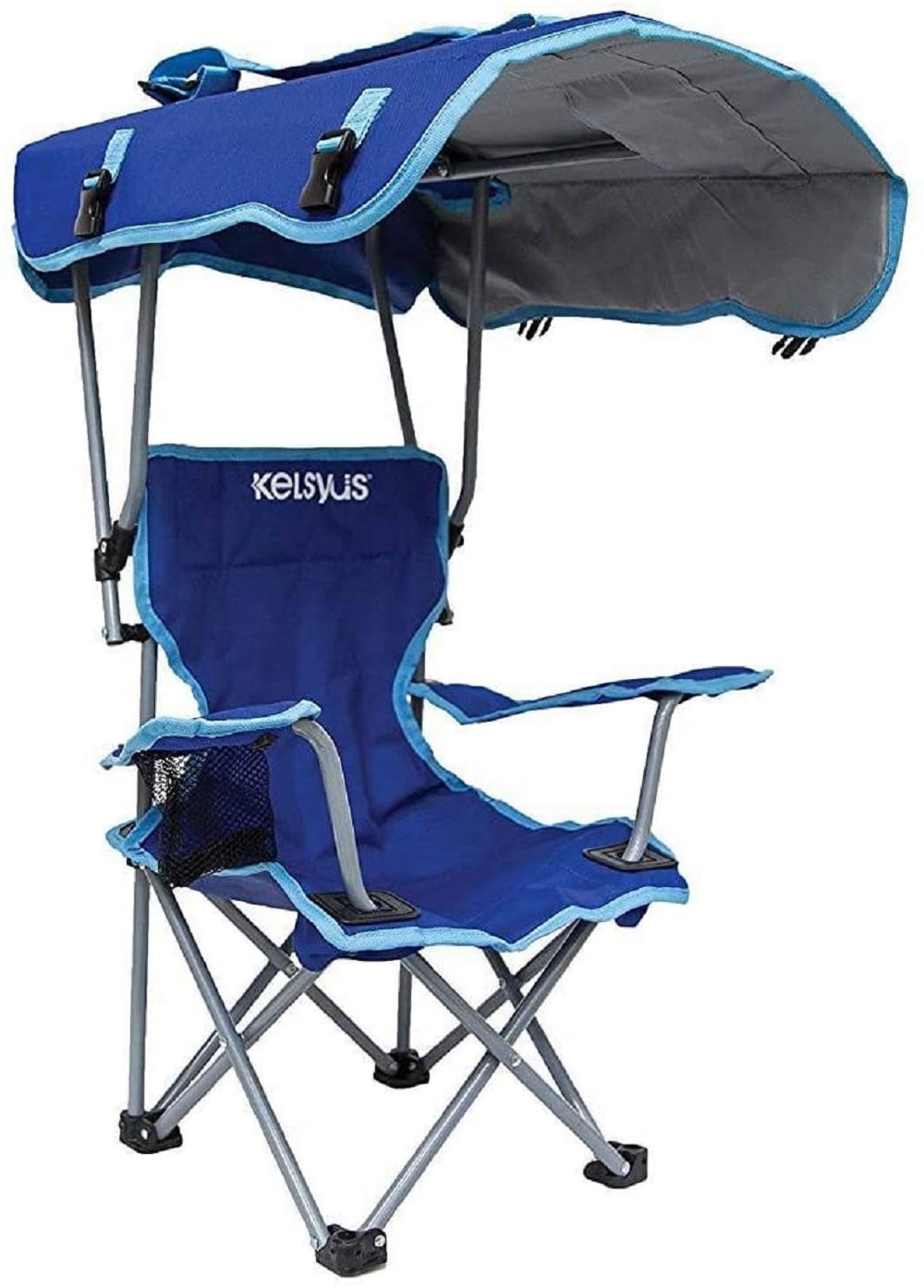 folding padded chaise lounge on Kelsyus Kids Original Canopy Folding Backpack Lounge Chair 2 Pack Blue 80316 Walmart Com Walmart Com