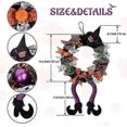 thumbnail image 2 of Spooky Halloween Wreaths & Decorations, Witch Hat & Legs Wreaths Front Door Fireplace Decoration Indoor/Outdoor, 2 of 5