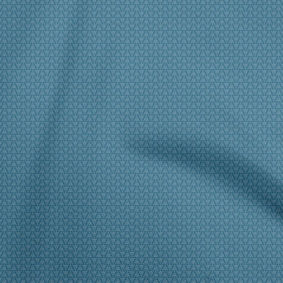 oneOone Rayon Medium Blue Fabric Tribal Quilting Supplies Print Sewing Fabric By The Yard 56 Inch Wide