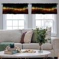 thumbnail image 3 of LALILO Kitchen Curtain Valance Colorful Musical Rod Pocket Window Curtain 52"x 18" Set of 2, 3 of 6