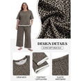 thumbnail image 6 of MINTREUS Lounge Sets for Women Plus Size Pajamas Neck Pullover Top Wide-Leg Pants Women's PJ Casual Set 1X-5X, 6 of 11