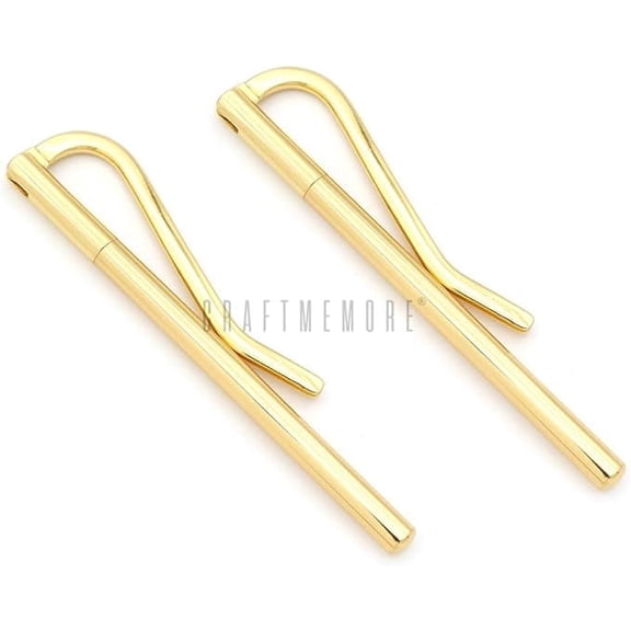 CRAFTME STUDIO Gold 80mm Money Clip (2pcs) – Metal Cash Holder Insert for Wallet, Leathercraft & DIY Accessories