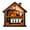 C, variant on Tuscom Layered Wooden Halloween Ornament 5.9 Inch Spooky House Decor 3D Shadow Box for Desktop Mantel