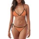 thumbnail image 1 of Fotbe Orange And White Polka Dot Traje de Baño para Mujer de Dos Piezas – Bikini Sexy de Tirantes Tipo Halter con Diseño Triangular, 1 of 6