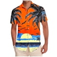 thumbnail image 1 of Mens Casual Manga Corta Botón Abajo Camisas Impresas Botón de Bolsillo Turndown Collar Blusa para Verano Al Aire Libre Casual Diario, 1 of 6
