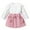 Pink, variant on Ulanda Toddler Girls Clothes Sets: Puff Sleeve Tops Plaid Mini Skirts Skirt Set 2 Piece Fall Winter Outfits 2-8 Years (Pink, 6-9 Months)