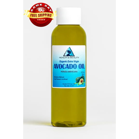 Avocado Oil Extra Virgin Organic Unrefined Cold Pressed Raw Natural Pure 2 oz