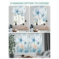 thumbnail image 4 of Blue Starfish Coastal Tie Up Curtains for Windows 45 Inch Length Balloon Curtains Kitchen Adjustable Balloon Window Shade Summer Beach Sea Ocean Coral Jellyfish Tie Up Bathroom Curtain Window 34"x45", 4 of 6