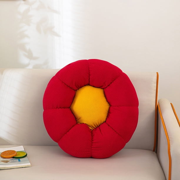 Cojín de flores para sala de estar, oficina, tatami, cojín de flores de sol, cojín, almohada y cojín de respaldo para asiento.