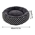 thumbnail image 2 of JLFNYA Pet Dog Puppy Warm Bed House Plush Cozy Mat Pad Canvas Round Breathable Dog Kennel Warm Kennel Pet Kennel Dog Mattress Pet Supplies(15.X15.7 Inch）,Cat Beds for Indoor Cats, 2 of 2