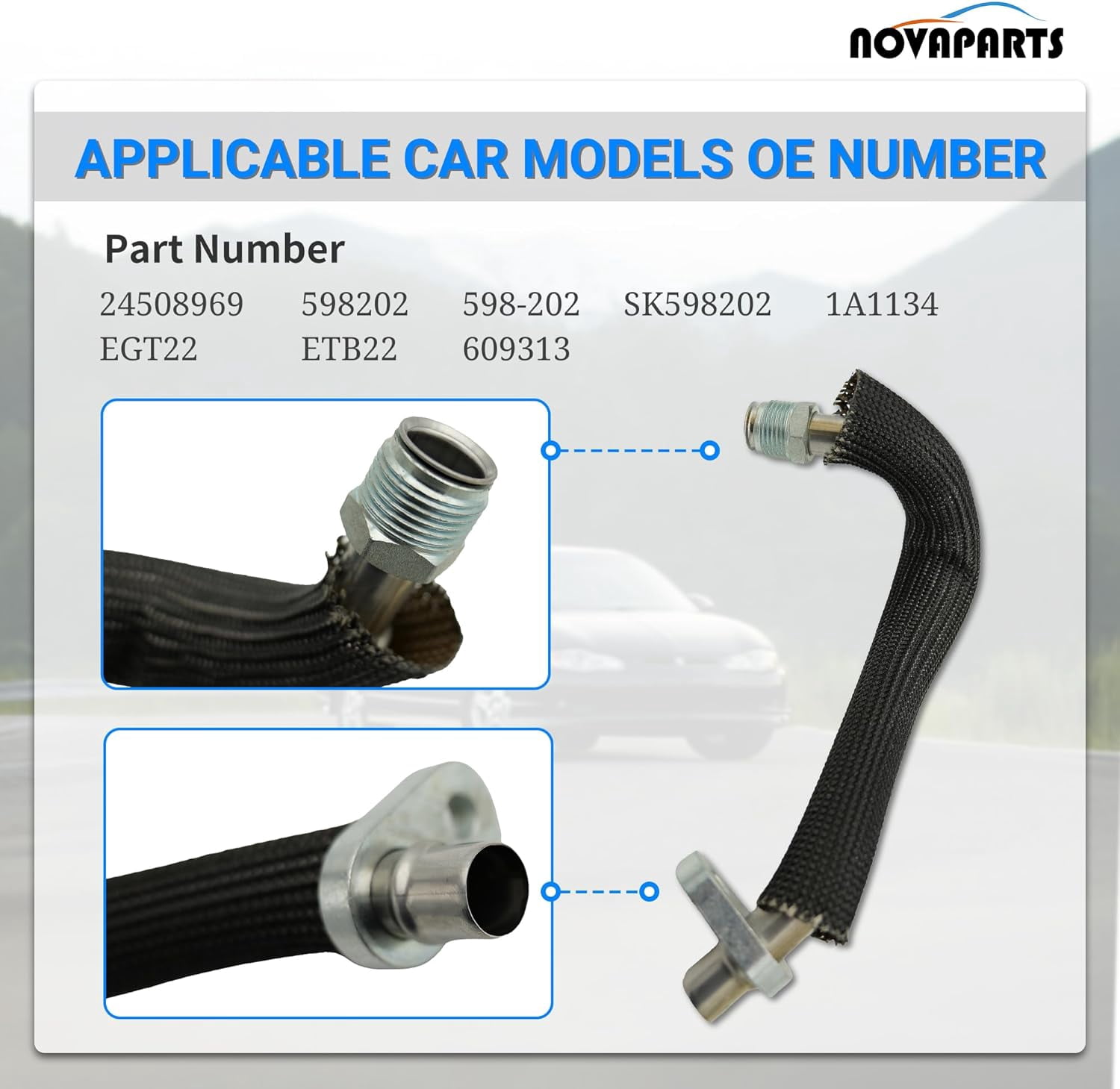 NOVAPARTS EGR Valve Pipe for Chevy Malibu Lumina Impala Venture Oldsmobile Alero Buick Century Regal Pontiac Aztek Montana Grand Am Prix 3.1L 3.4L 3.8L 2000-2005 24508969 598-202