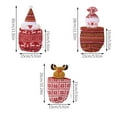 thumbnail image 3 of TanSiDing 1pcs Christmas Small Drawstring Bag Xmas 3D Doll Gift Bags Mini Christmas Apple Cookie Candy Holiday Treat Bag for Stockings Party Supplies Decor 11*6in, 3 of 4