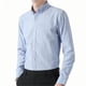 thumbnail image 1 of Blusa y camisa de manga larga con cuello vuelto para hombre, color liso, bolsillos con rayas, solapa con botones, blusa de poliéster para hombre, 1 of 3