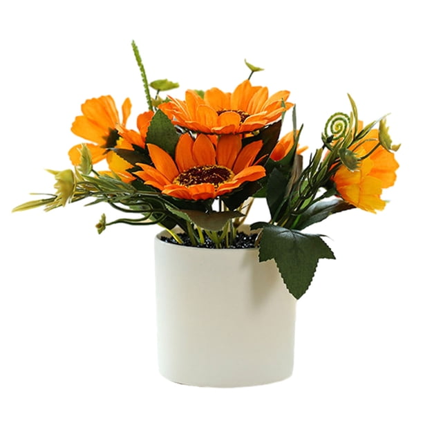 Flor falsa girasol pequeño bonsái creativo interior simulación plantas verdes pequeños adornos plantas en macetas