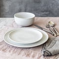 thumbnail image 4 of over&back Dinnerware Set - Porcelain Dish Set with Dinner Plates, Salad Plates, Cereal Bowls - 24-Piece All-Occasion Place Settings - Fluted | White, 4 of 8