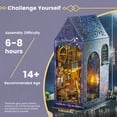 thumbnail image 5 of Marycele Book Nook Kit for Adults Teens, 3D Wooden Puzzles with Sensor Light, 5 of 5