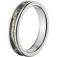 thumbnail image 2 of 4mm Half-Round Titanium Ring with a Mossy Oak Break Up Infinity Camo Inlay, 2 of 3